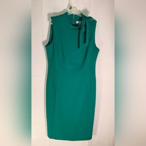 Calvin Klein Green Sleeveless Sheath Mini Dress